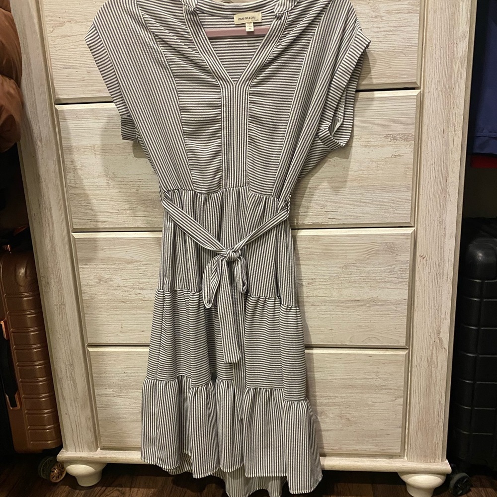 Striped Form Fitting Dress